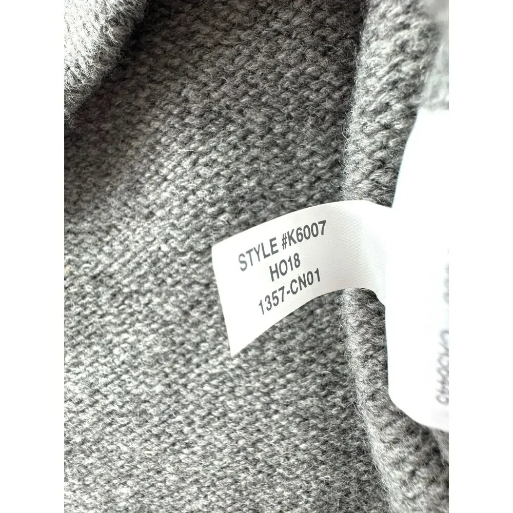 J.Crew Always Roll Neck Merino Wool Blend Sweater Womens S/M Grey Long Sleeve